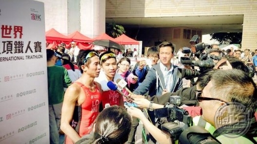 Interview after race New World Tri