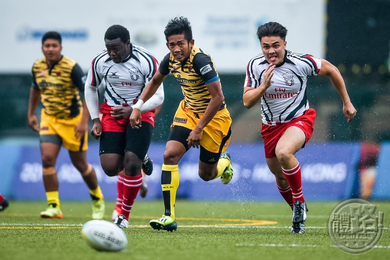 Malaysia (stripes) take on UAE on Day 1 in HKG