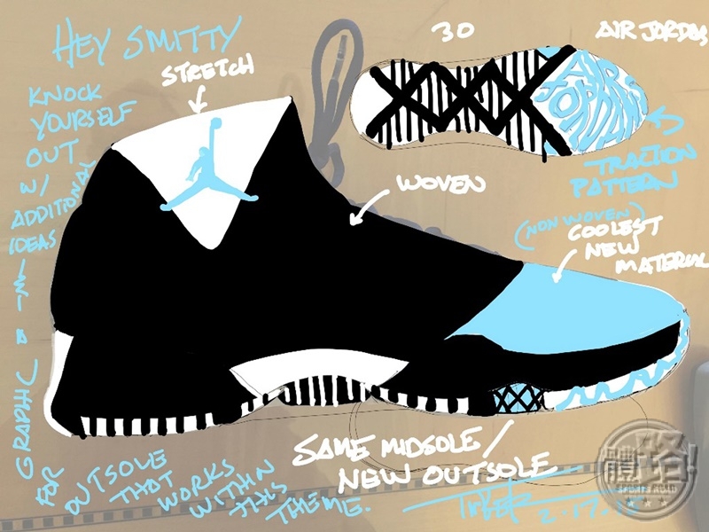 Airjordan_AJXXX_Tinker Hatfield's original Jordan XXX sketch_nike_2016