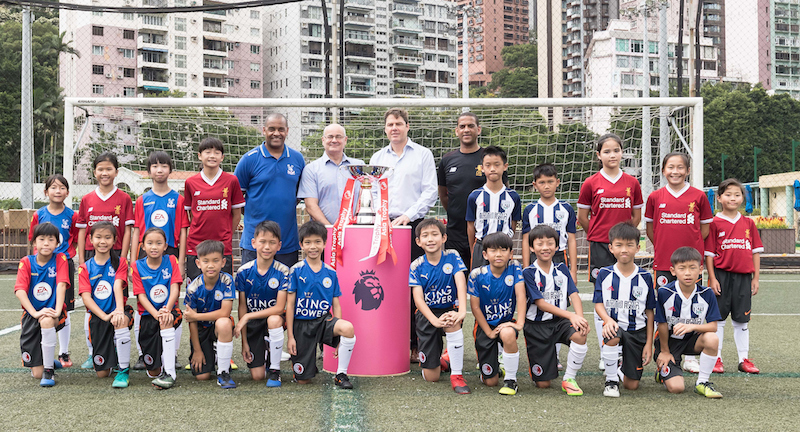 Premier Skills Coaching section for the launch of the Premier League Asia Trophy 2017 at the Hong Kong Football Club on 01 June 2017 in Hong Kong, China Photo by Chris Wong / Power Sport Images